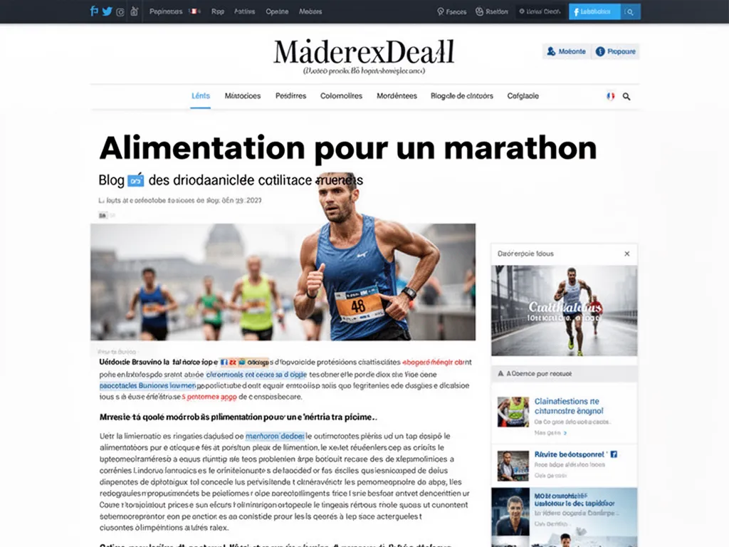 Un coureur de marathon boit à un ravitaillement, avec gels et gobelets alignés sur une table