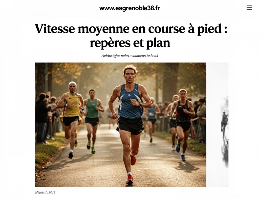 Vitesse moyenne en course à pied : repères et plan