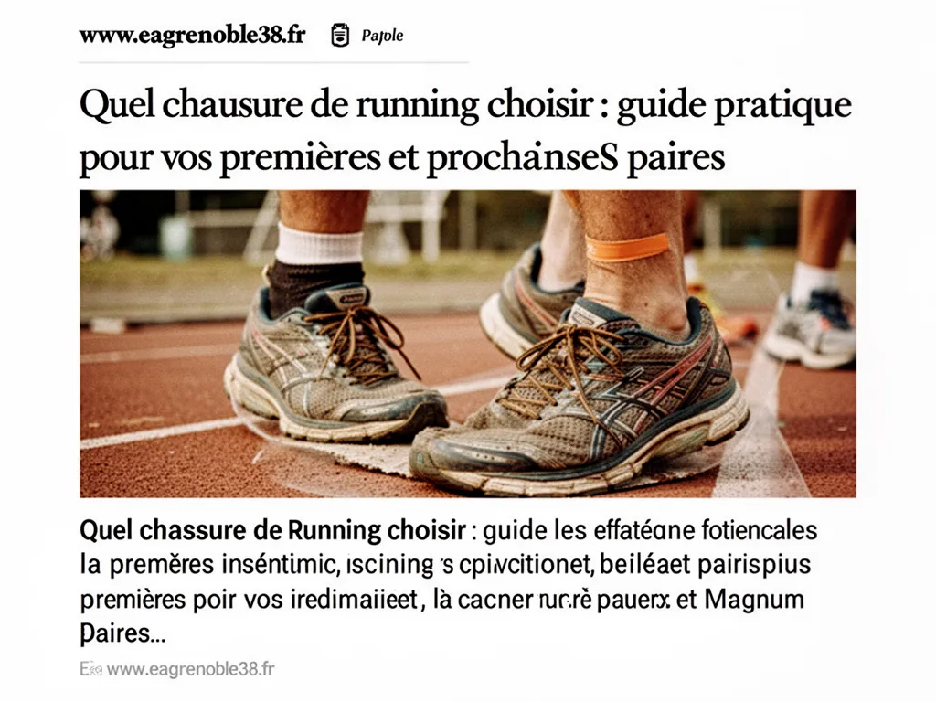 Quel chaussure de running choisir : guide pratique pour vos premières et prochaines paires